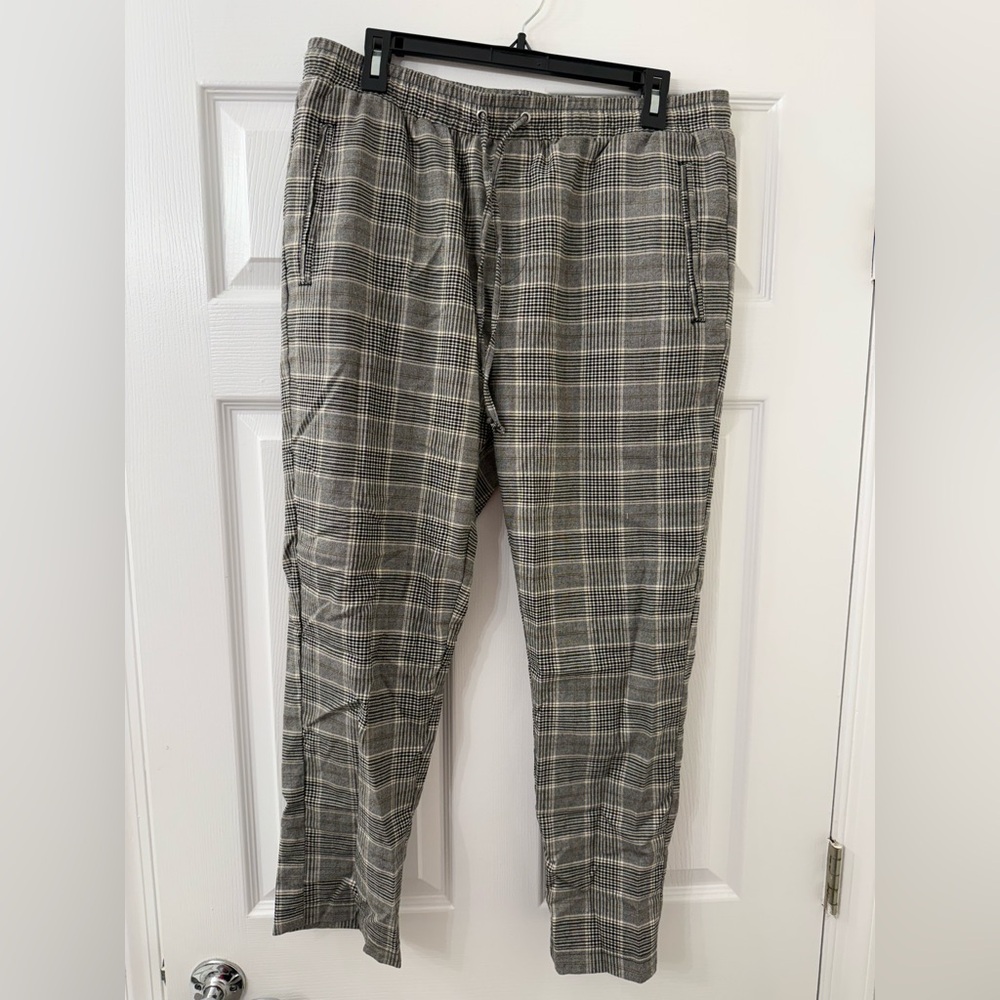 Men's Forever 21 Gray Plaid Pants
